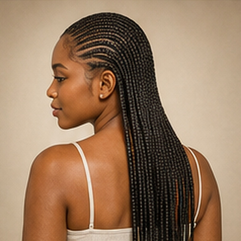 Feed-in Braids, fein geflochten, lange Ausführung