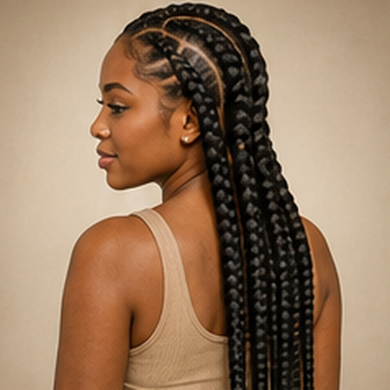 Ghana Braids, Standardstärke, lange Ausführung