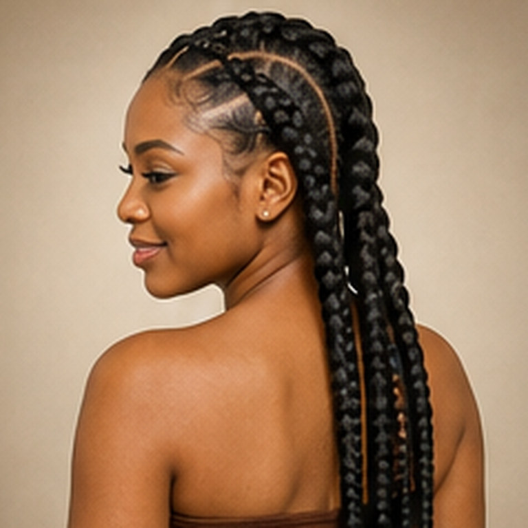 Ghana Braids, Standardstärke, Standardlänge