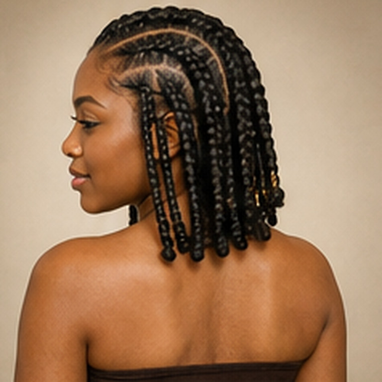 Goddess Braids, eine Stärke, bis Nackenlänge
